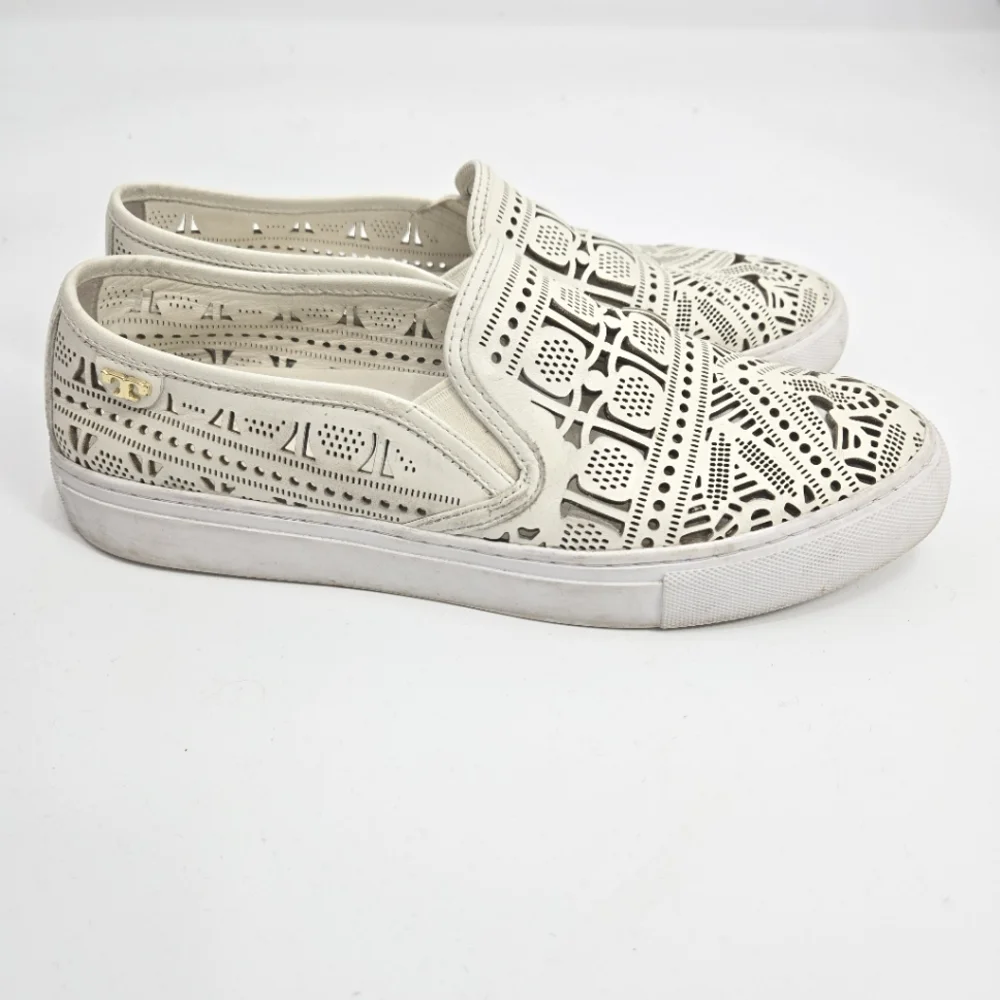 Tory Burch Roselle‎ Sneakers White Laser Cut Leather